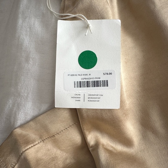 Oak + Fort Gold Satin Pants - Picture 2 of 7